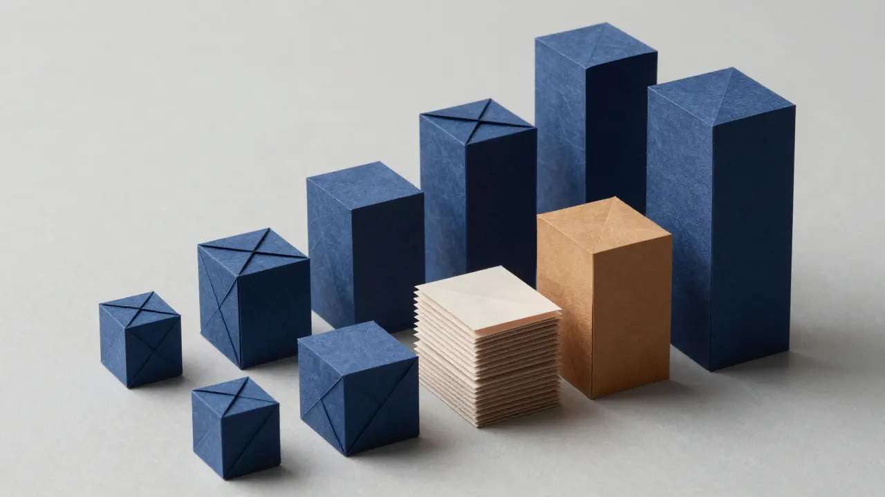 Layered paper stacks representing token distribution among different holder types