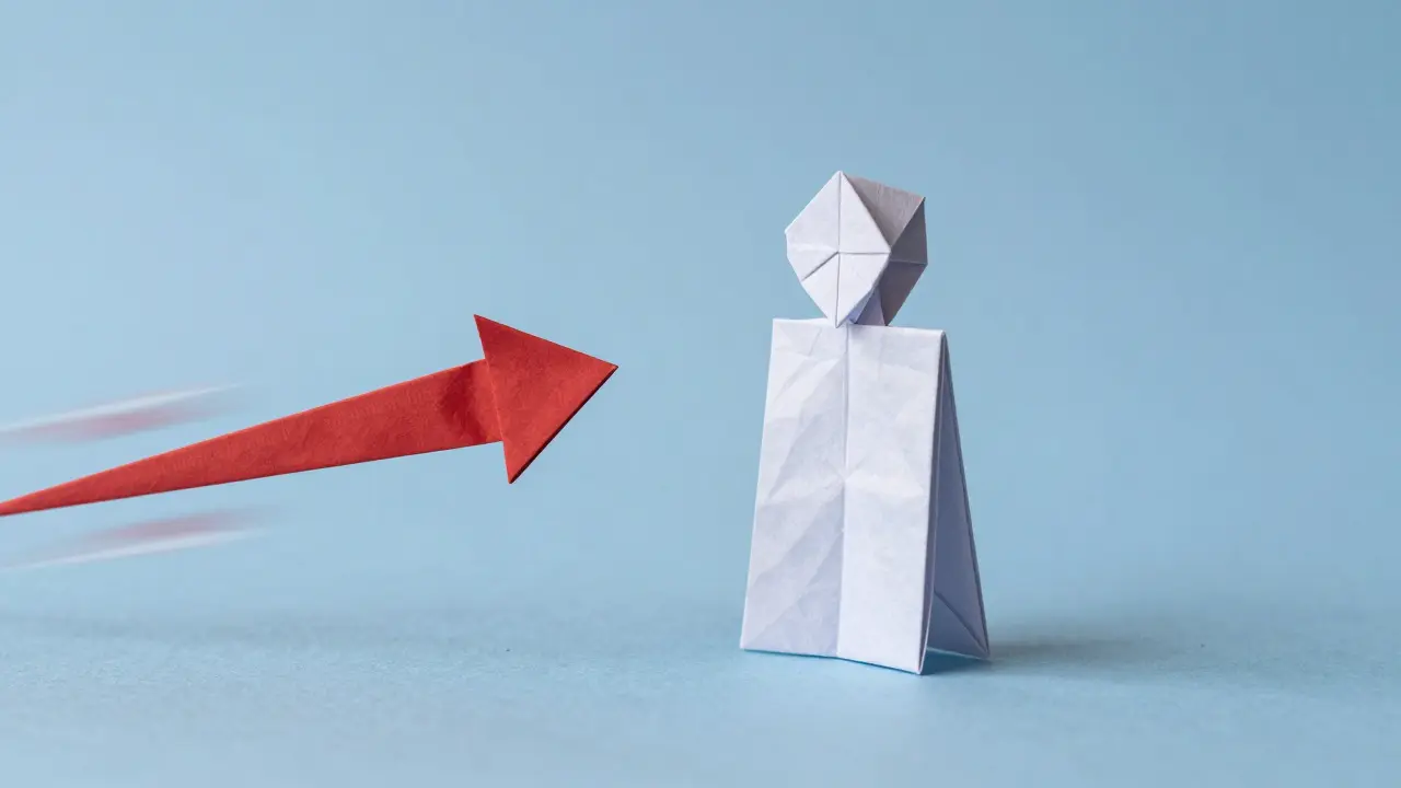 Origami art contrasting fast trading arrows with a stable, secure platform structure.