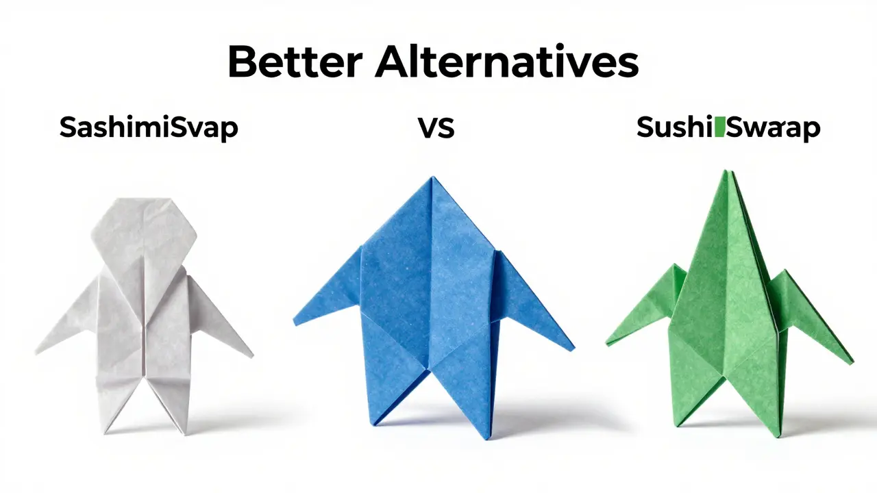 Origami figures comparing a small simple model to larger complex competitor structures.