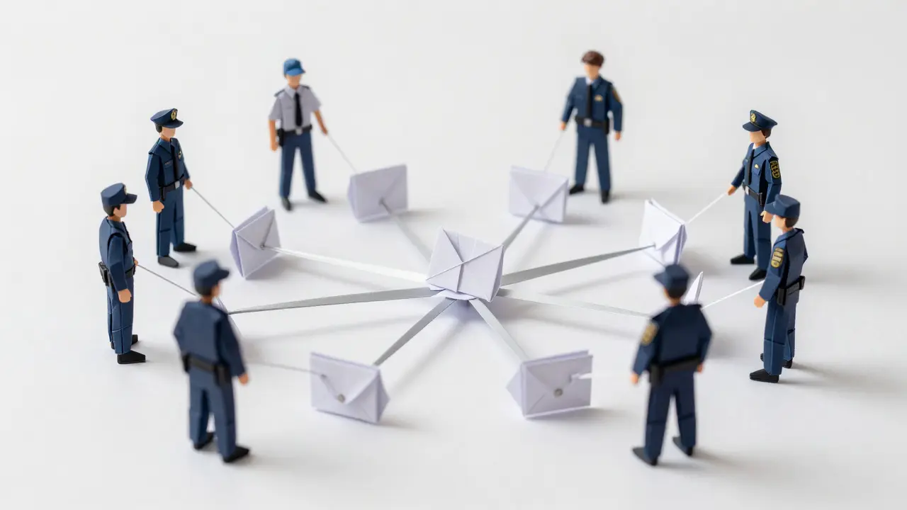 Origami law enforcement tracing blockchain network threads