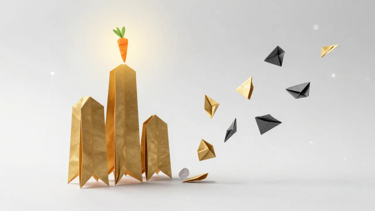 Origami towers showing market consolidation and tax benefits