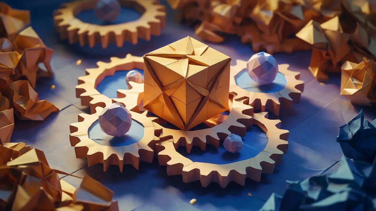 Interlocking paper gears representing the stable CSS ecosystem