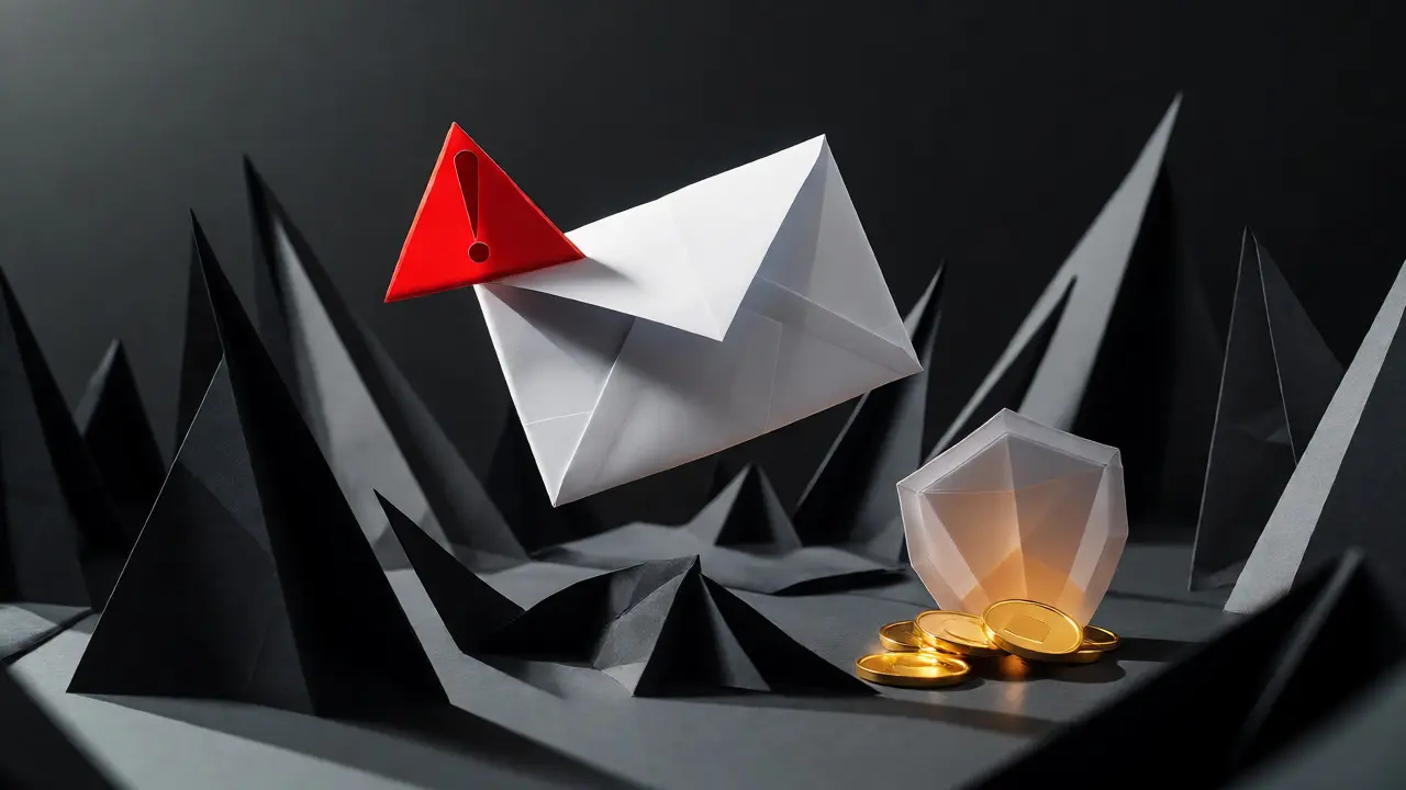 Origami envelope protected by a shield amidst sharp hazards